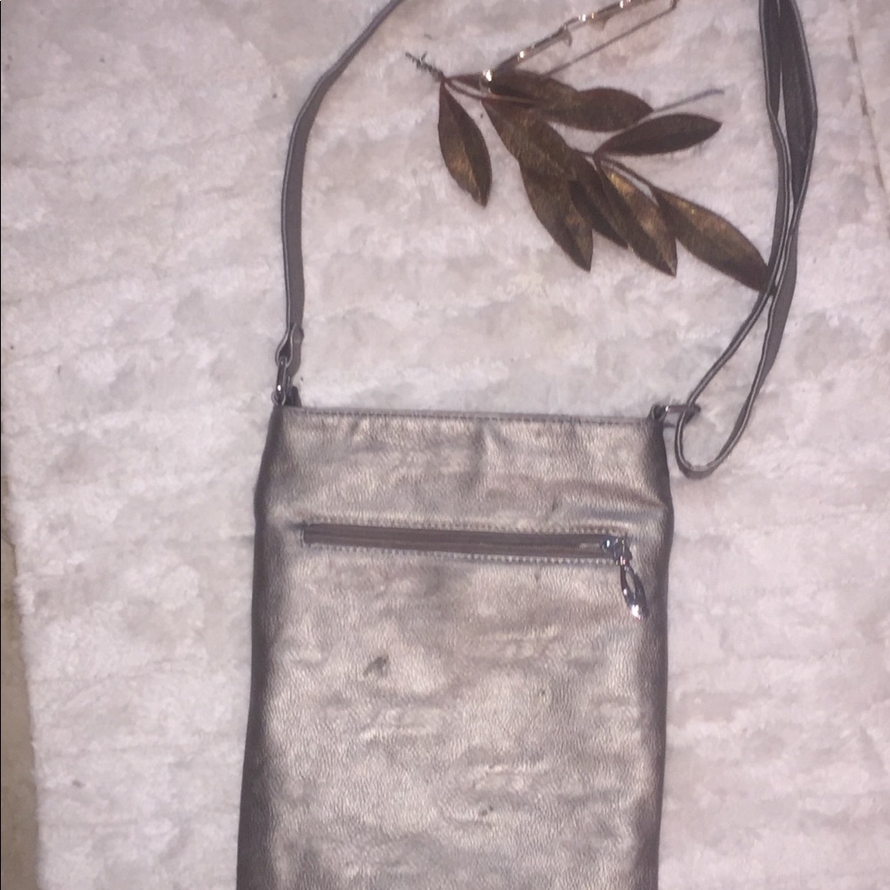Antique silver crossbody bag new